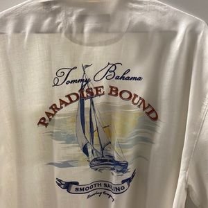 Tommy Bahama 100 linen smooth sailing button down shirt